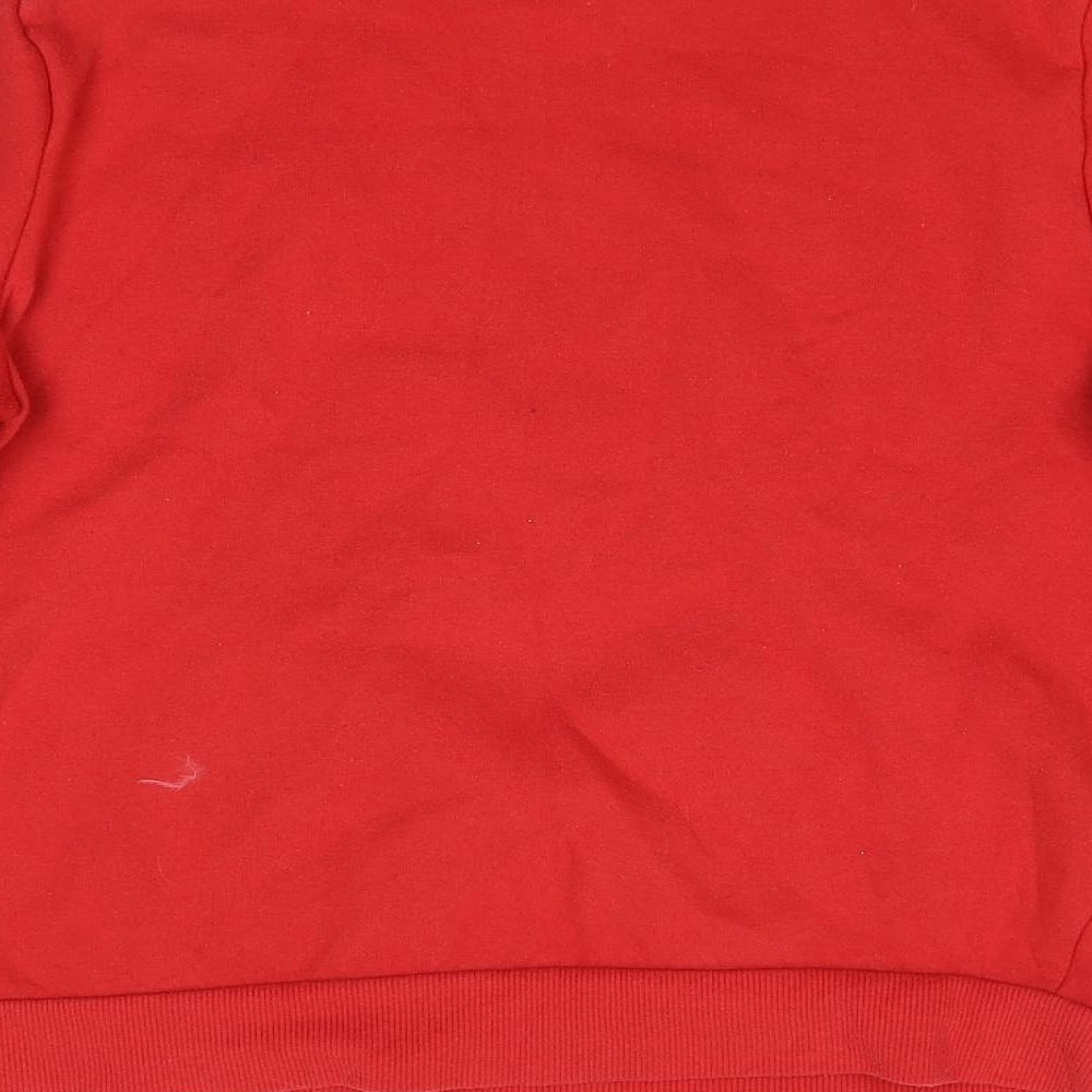 Primark Womens Red Fleece Pullover Sweatshirt Size S