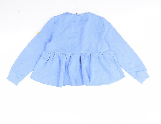 M&S Girls Blue Pullover Jumper Size 10 Years