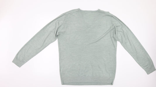 Greenwoods Mens Green Knit Pullover Jumper Size XL