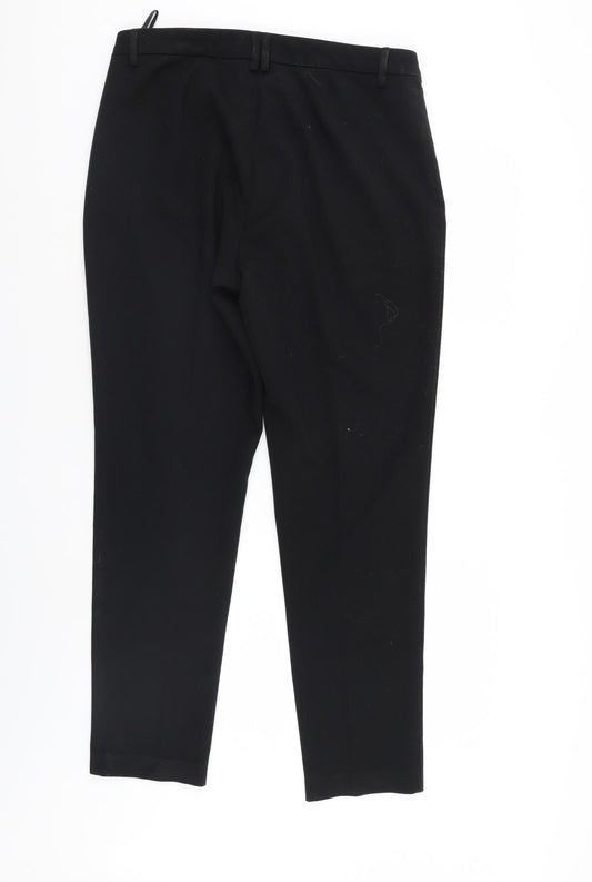 M&S Womens Black Sweatpants Trousers Size 14 L29 in