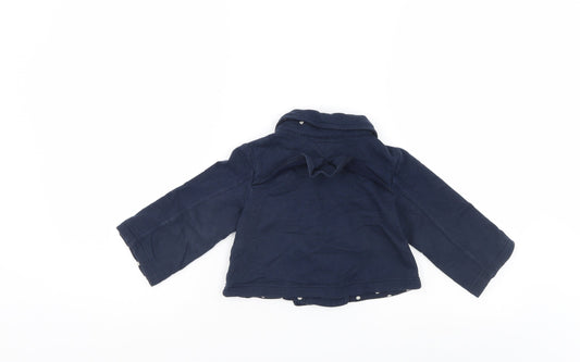 Gap Girls Blue Basic Coat Coat Size 3 Years