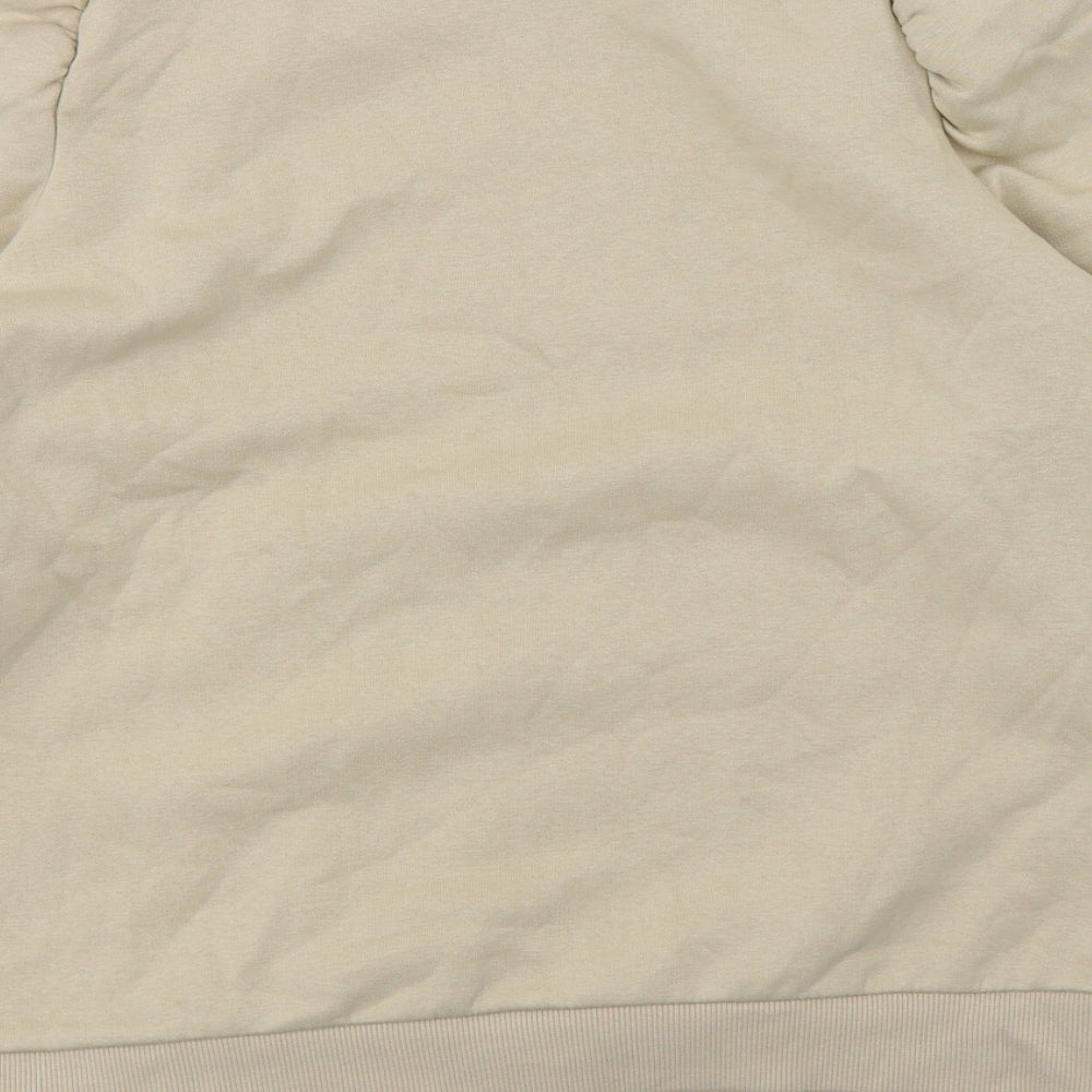 George Womens Beige Jersey Pullover Sweatshirt Size S