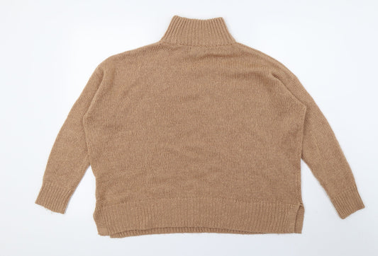 New Look Womens Brown Knit Pullover Jumper Size M