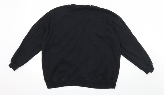 ASOS Womens Black Jersey Pullover Sweatshirt Size 18