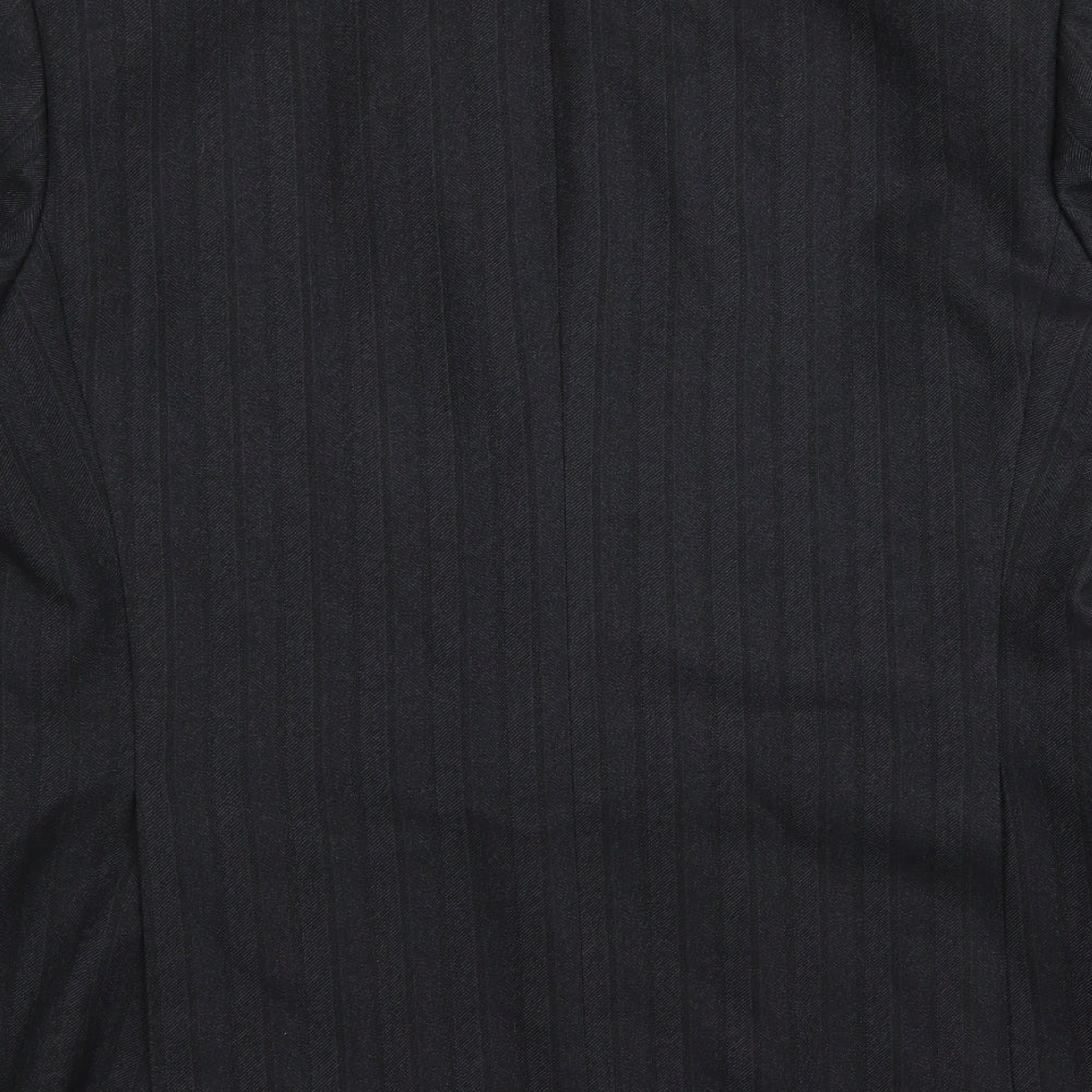 Varteks Mens Black Striped Jacket Blazer Size 42