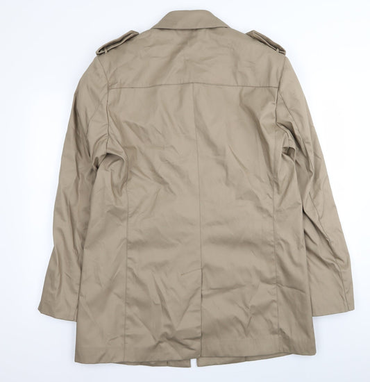Blazer Womens Beige Overcoat Coat Size M