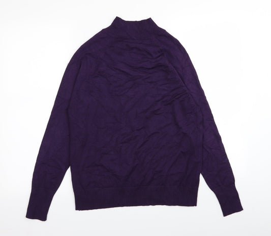 M&Co Womens Purple Pullover Jumper Size 12