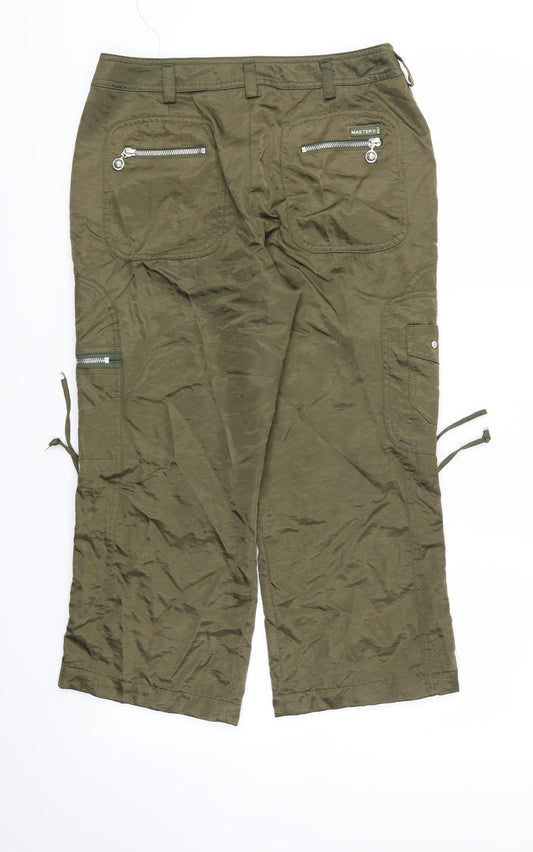 Masters Womens Green Trousers Size 12 L22 in