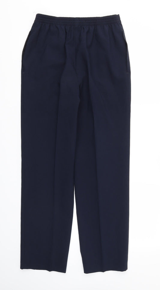 M&S Womens Blue Trousers Size 10 L29 in - Stretch waistband