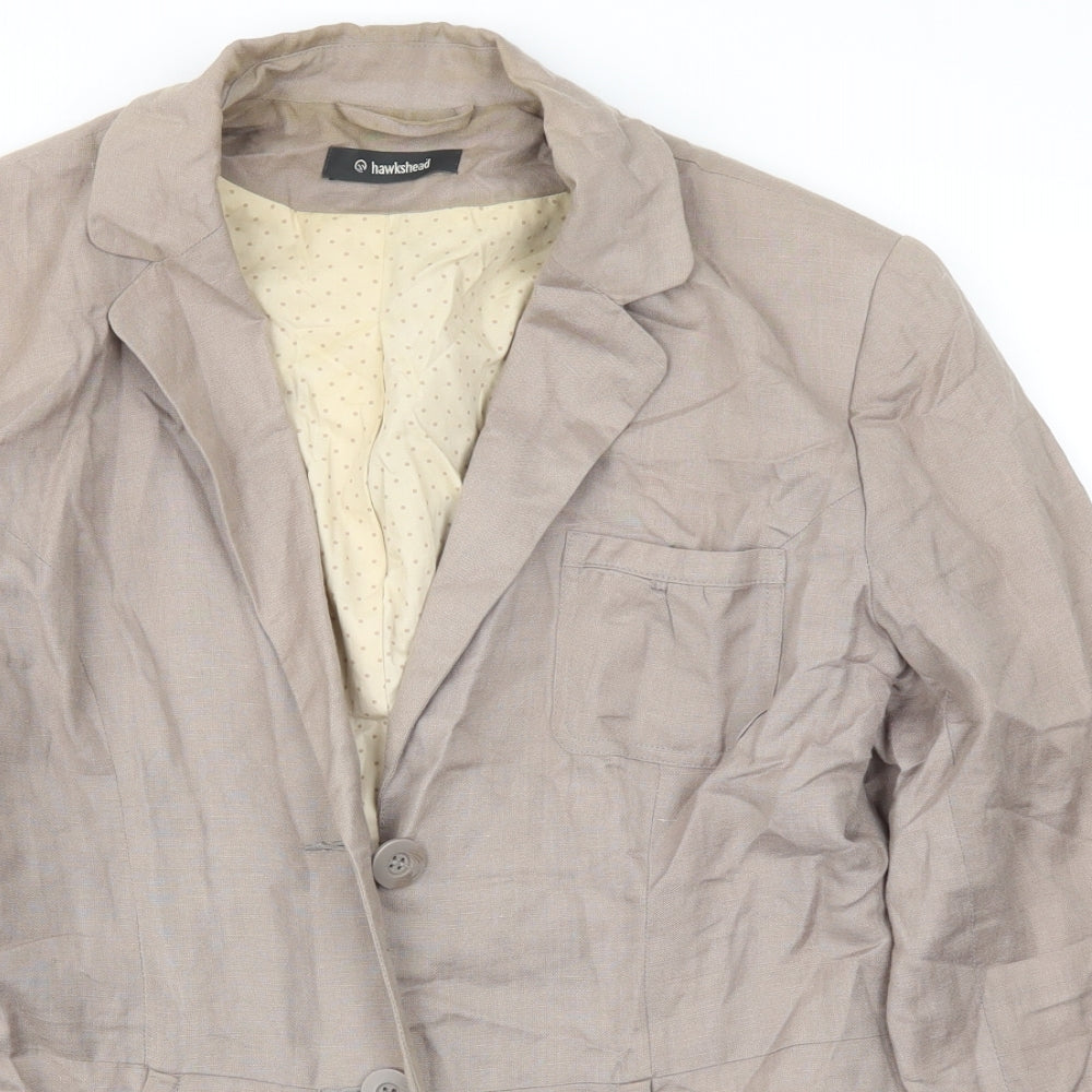 Hawkshed Womens Beige   Jacket Blazer Size 12