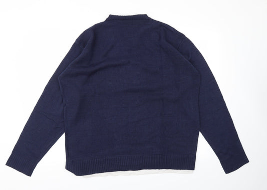 GG Mens Blue Pullover Sweatshirt Size XL