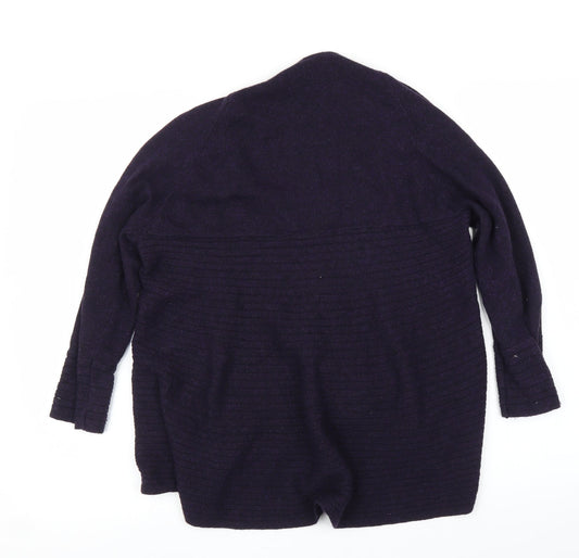 M&S Womens Purple Cardigan Jumper Size 12