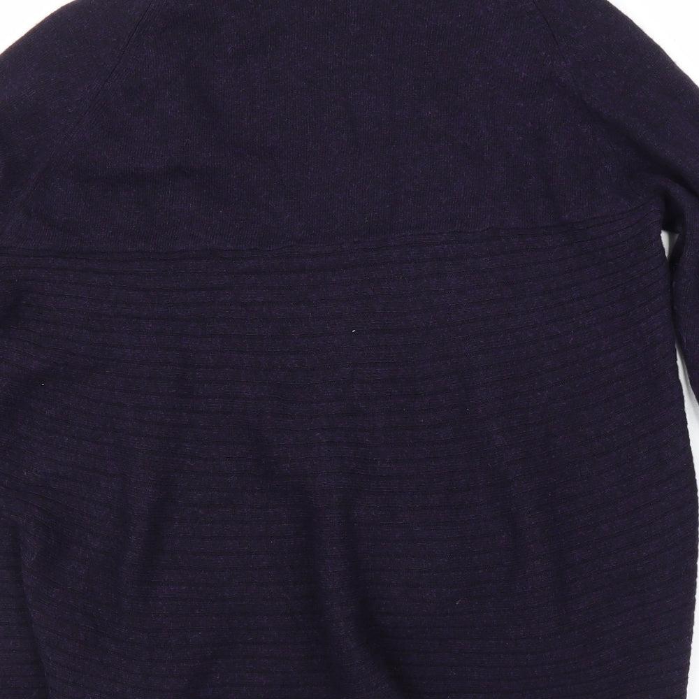 M&S Womens Purple Cardigan Jumper Size 12