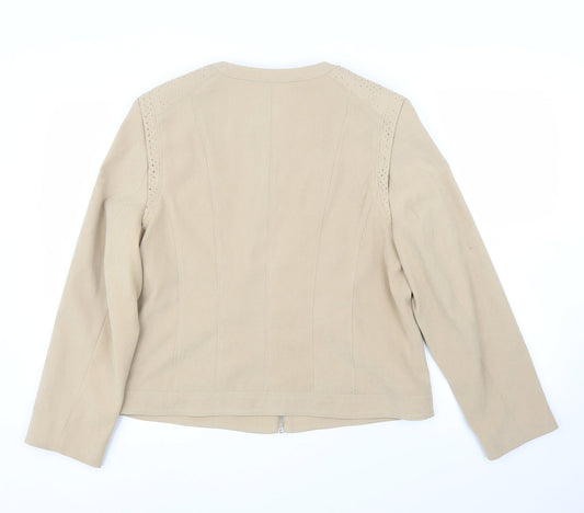 Bonmarché Womens Beige Jacket Size 14 - Chanel jacket