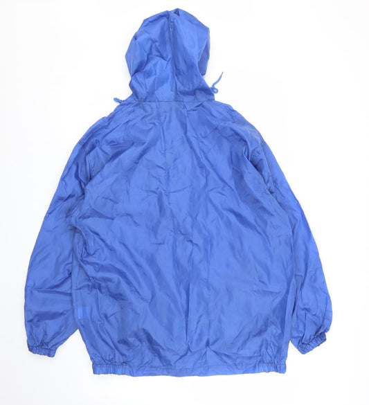 Isle Womens Blue Rain Coat Coat Size 12