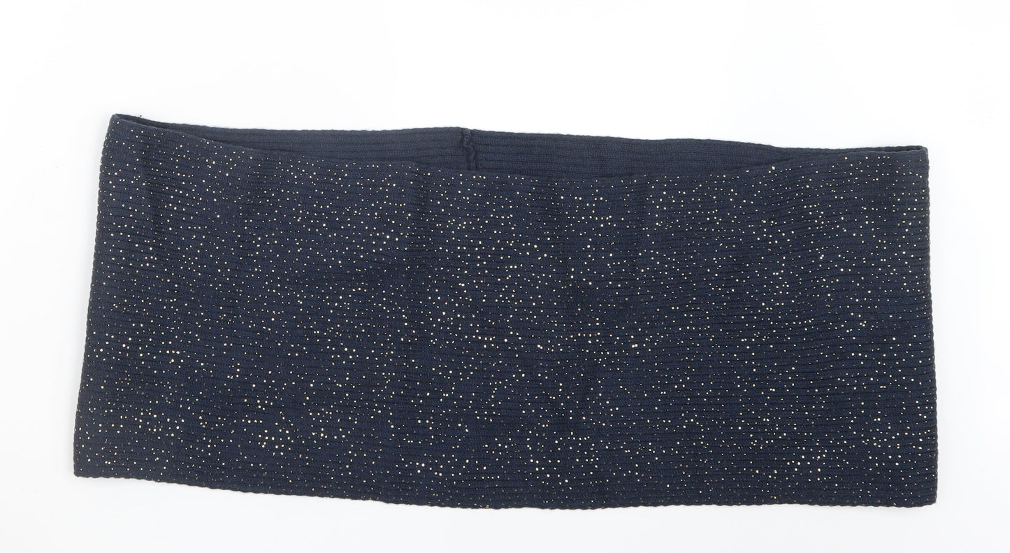 TU Womens Blue Knit Scarf