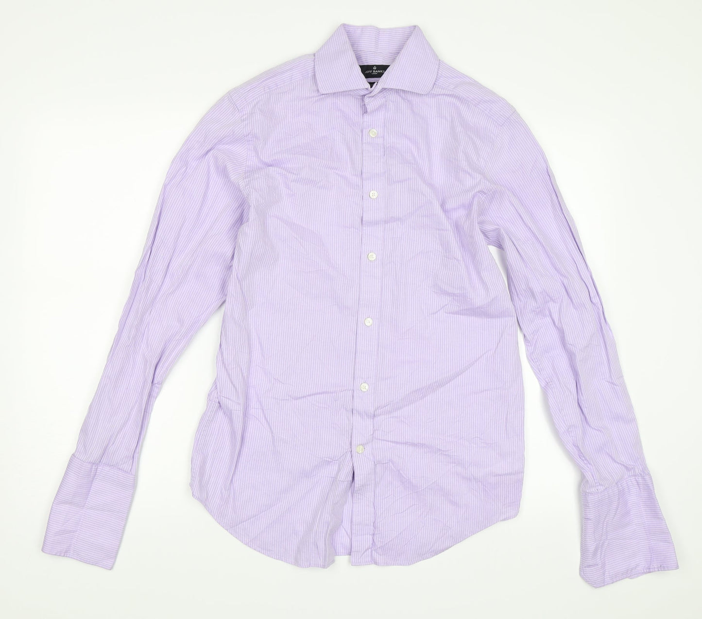 Jeff Banks Mens Purple Dress Shirt Size 14.5