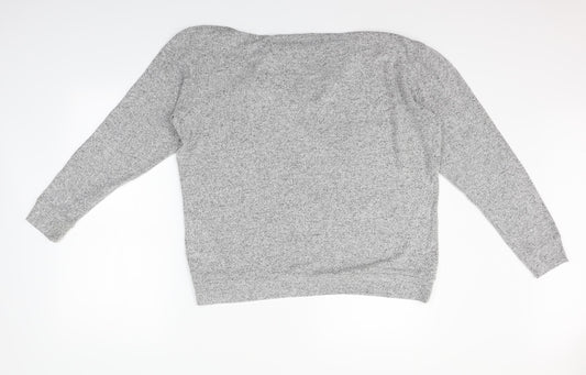 COIN 1804 Womens Grey Pullover Jumper Size L