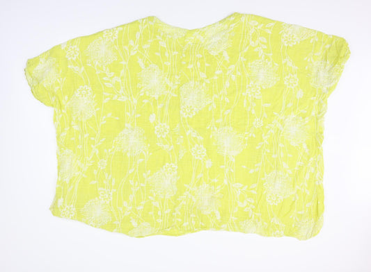 Preworn Womens Yellow Basic Blouse One Size - star