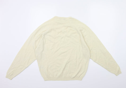 EWM Womens Beige Knit Pullover Jumper Size 14