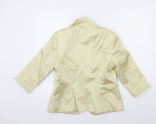 Monsoon Womens Gold Biker Coat Size 14