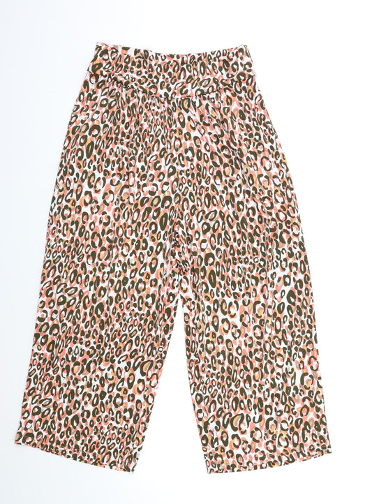 Preworn Womens Pink Animal Print Trousers Size 30 in L20 in