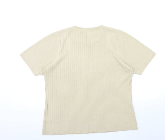 BHS Womens Beige Knit Pullover Jumper Size 18