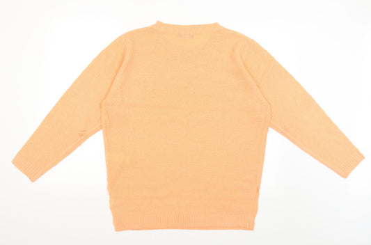 Boohoo Womens Orange Pullover Jumper Size L