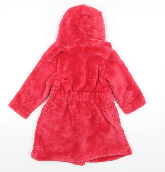 George Girls Red Solid Kimono Robe Size 2-3 Years