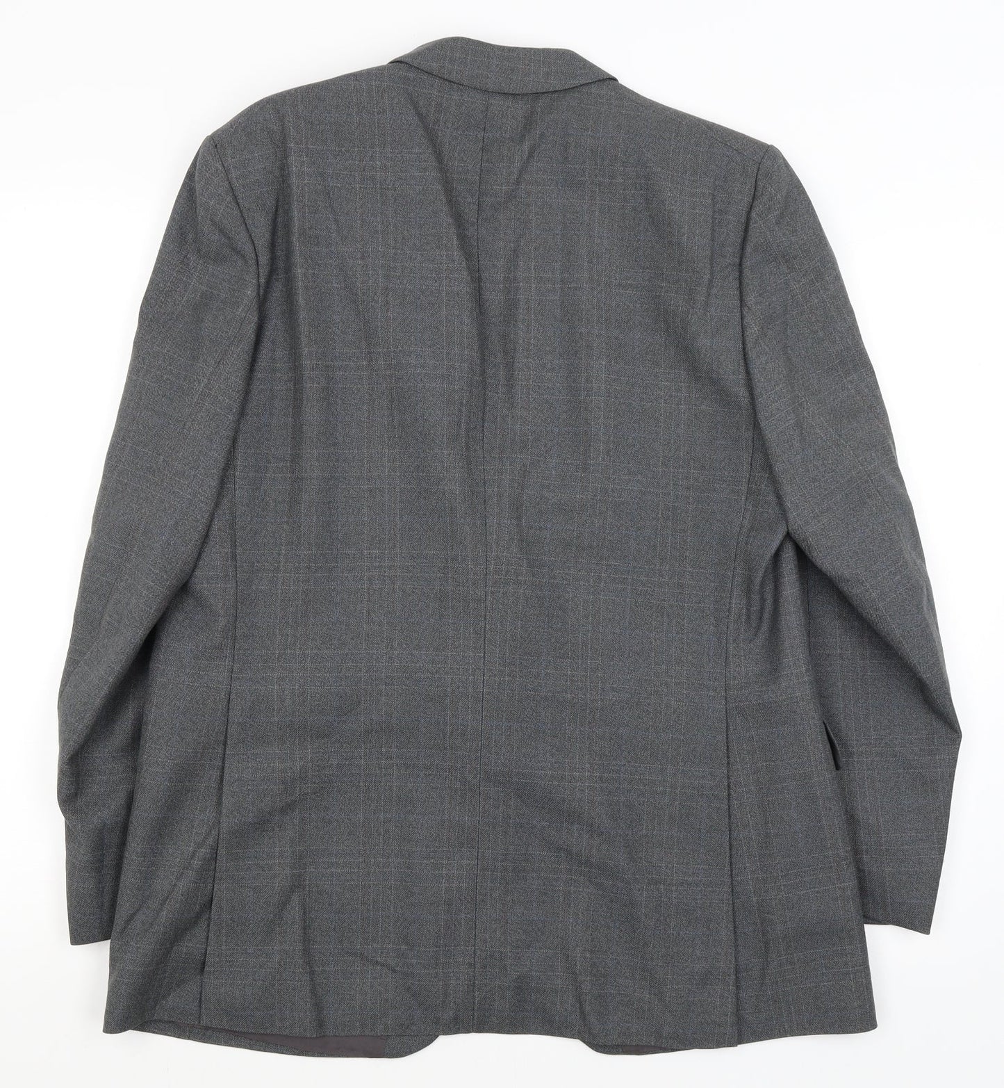 Dunn & Co Mens Grey Plaid Jacket Blazer Size M