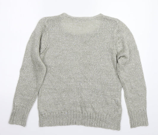 M&Co Womens Grey Pullover Jumper Size L