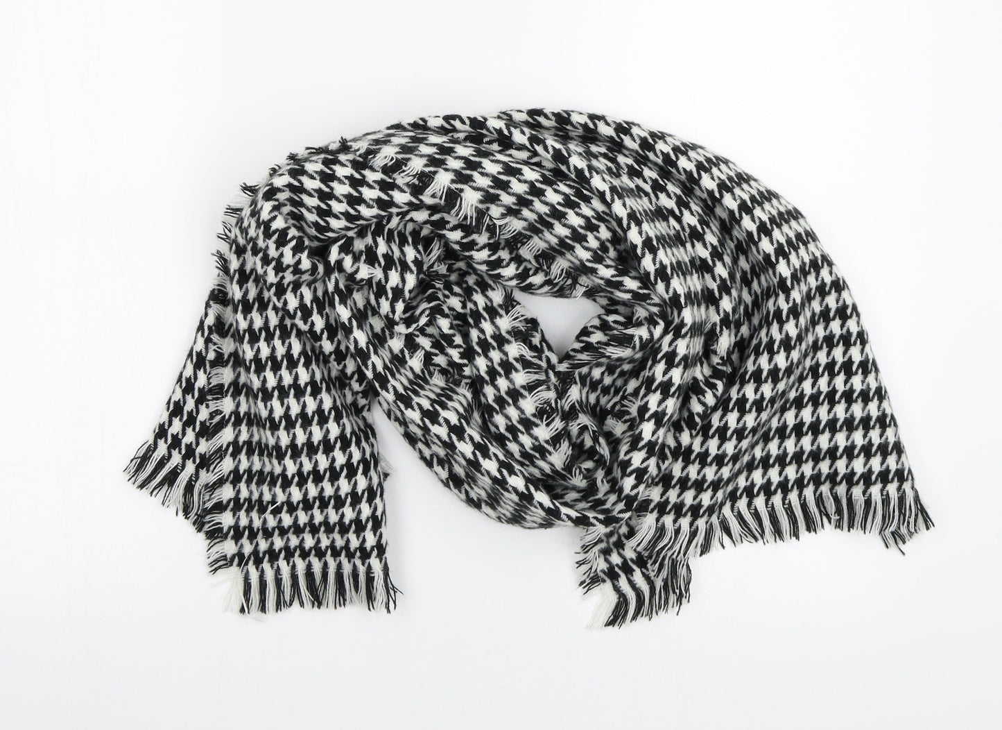 Preworn Womens White Check Scarf