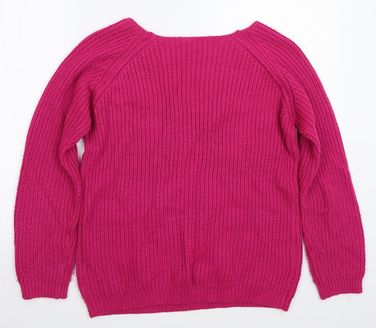Simplybe Womens Pink Pullover Jumper Size 10