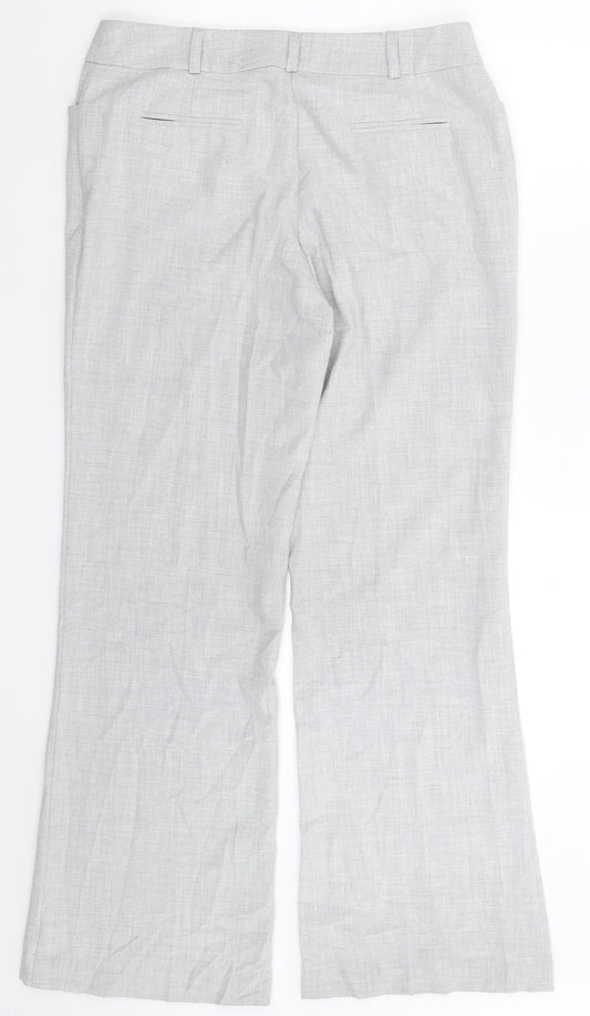 Preworn Womens Grey Dress Pants Trousers Size 12 L30 in