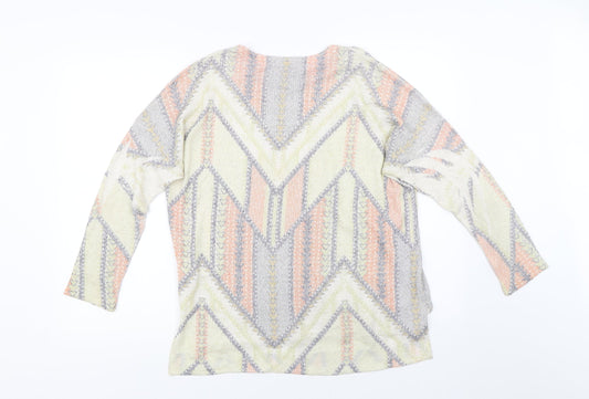 Preworn Womens Multicoloured Geometric Pullover Jumper Size S