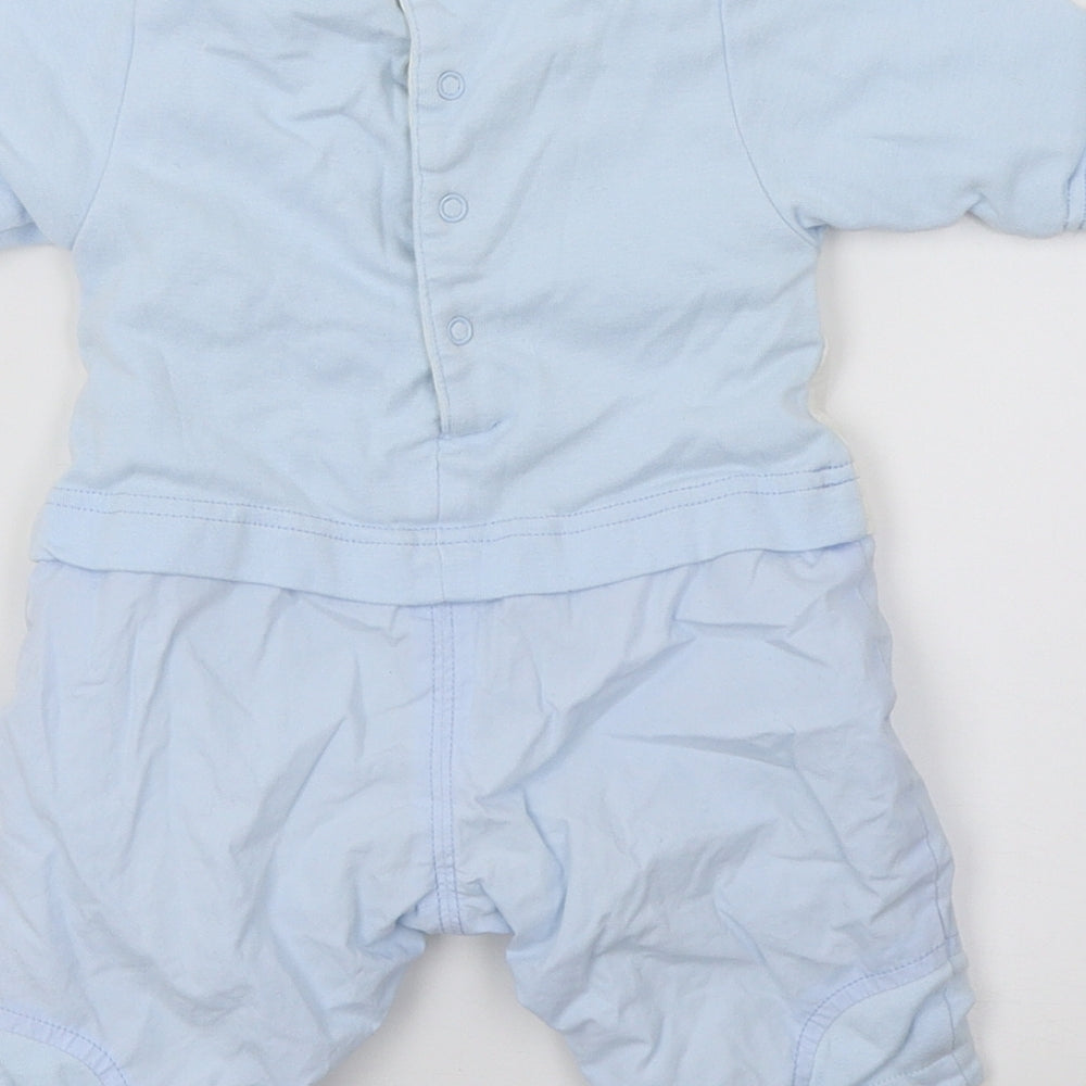 Sucre d'Orge Boys Blue Geometric Jersey Unitard One-Piece Size 0-3 Months - Mon Lapin