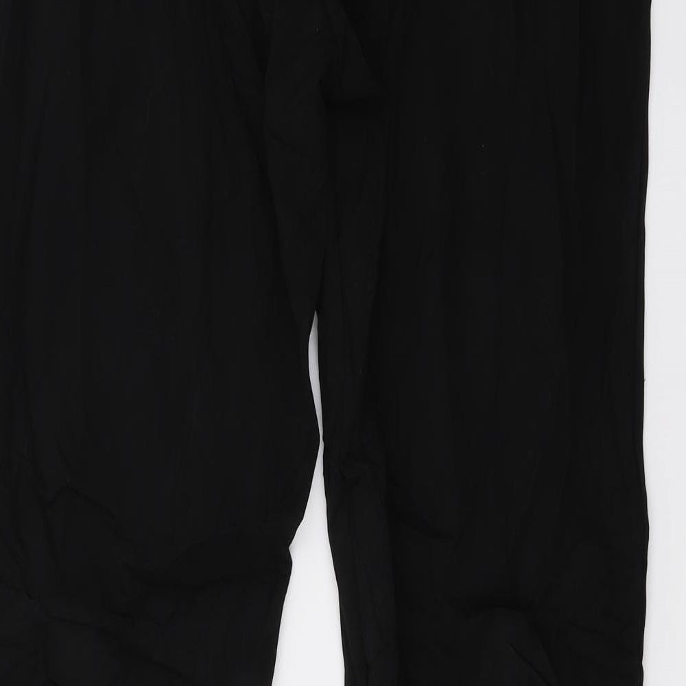 Preworn Womens Black Trousers Size 16 L29 in