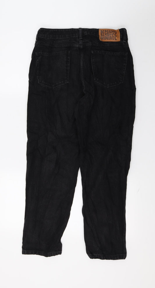 Reclaimed Vintage Womens Black Denim Straight Jeans Size 30 in L26 in