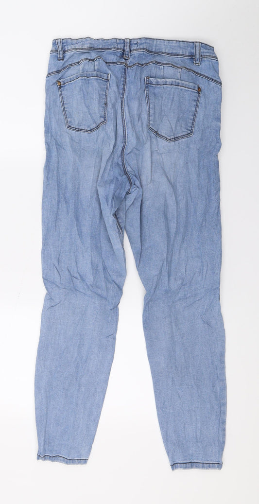 Denim & Co. Womens Blue Denim Skinny Jeans Size 16 L27 in