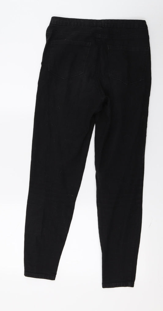 Denim & Co. Womens Black Denim Skinny Jeans Size 10 L27 in