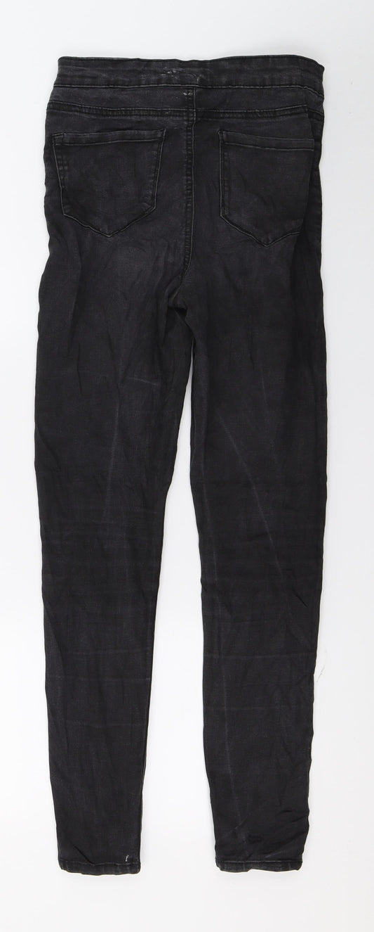 Denim & Co. Womens Grey Denim Skinny Jeans Size 8 L28 in