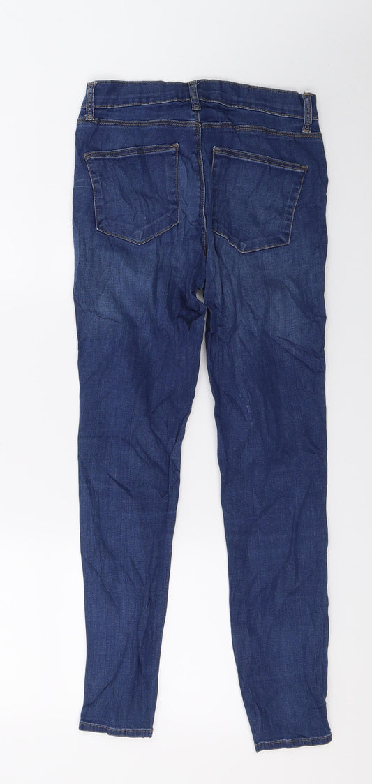 Topshop Womens Blue Denim Skinny Jeans Size 28 in L30 in