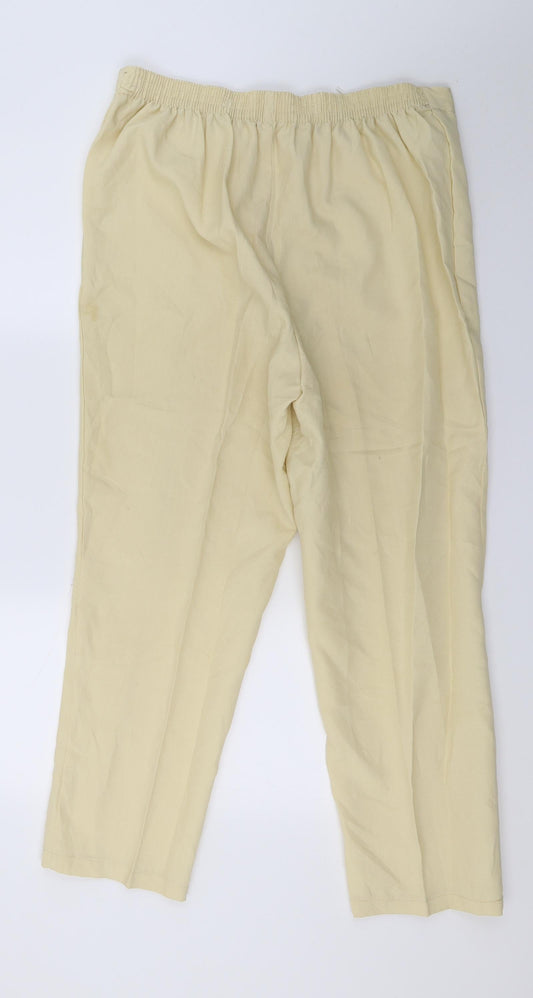 Trevira Womens Yellow Trousers Size 34 in L26 in