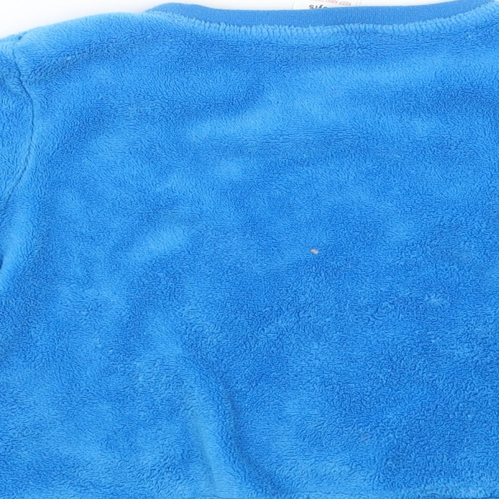 Peacocks Boys Blue Geometric Pyjama Top Size 5-6 Years