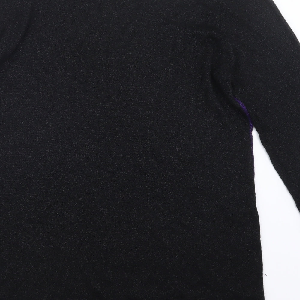 Bm Collection Womens Purple Pullover Jumper Size M