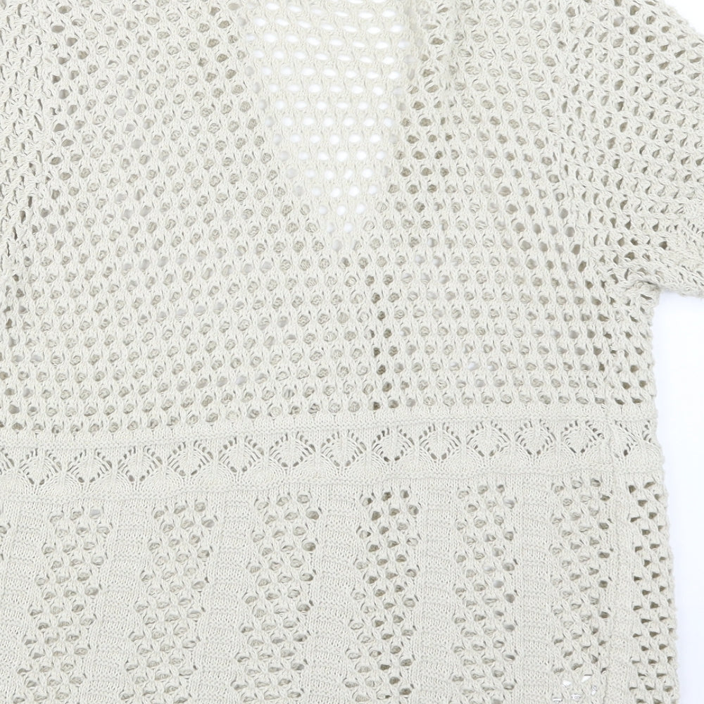 Pyari Womens Beige Knit Cardigan Jumper Size S
