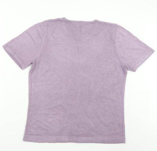 Papaya Womens Purple Knit Pullover Jumper Size 18