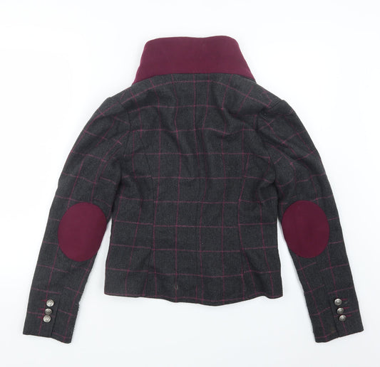 Atmosphere Womens Grey Check Jacket Size 8