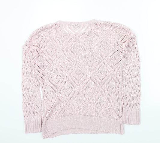 Peacocks Womens Pink Pullover Jumper Size S