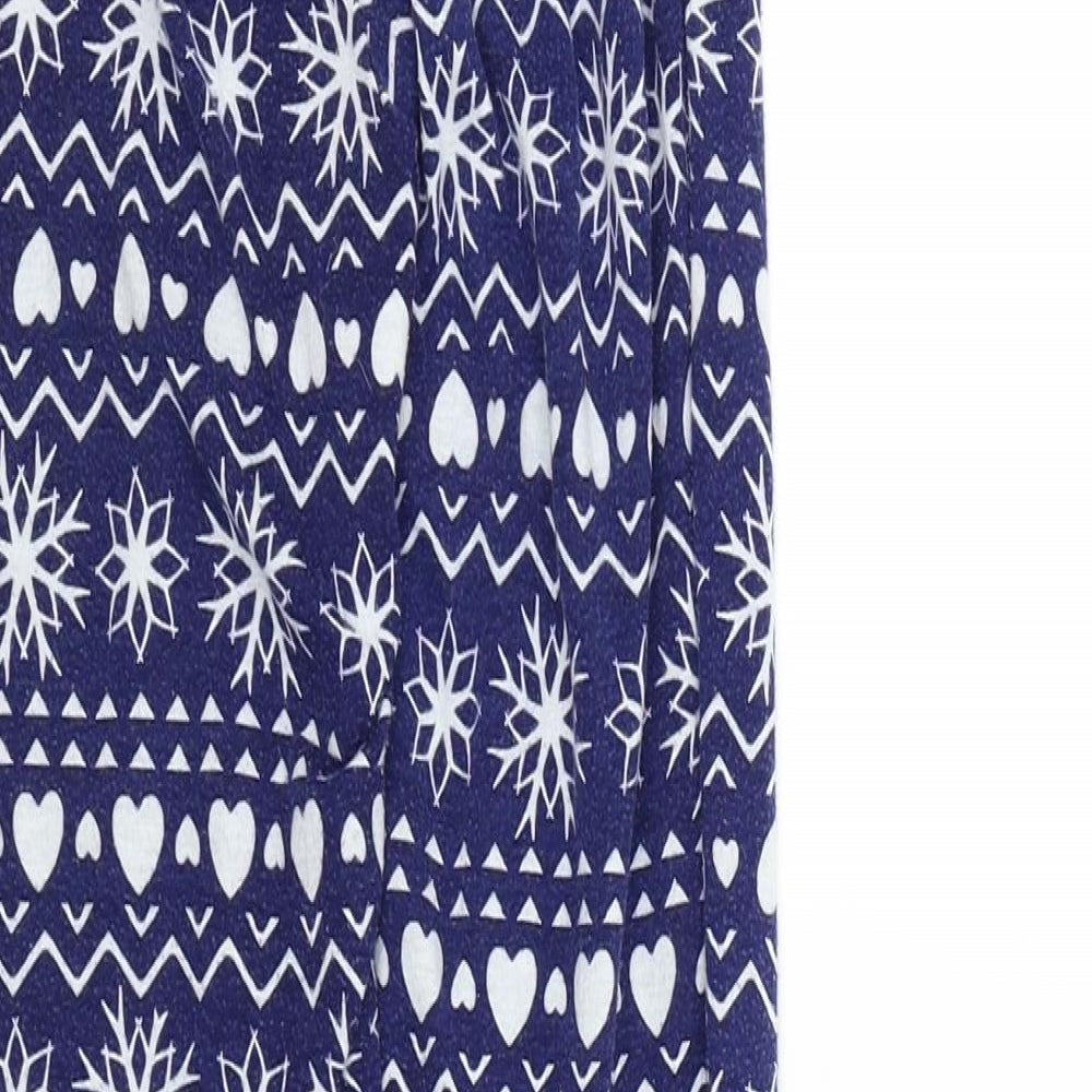 New Look Womens Blue Geometric Top Lounge Pants Size 8